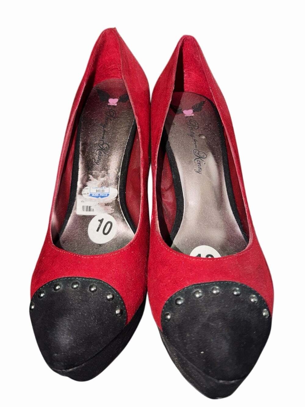 Penny Loves Kenny Size 10 Women's Dark Red & Black Stilleto High Heels